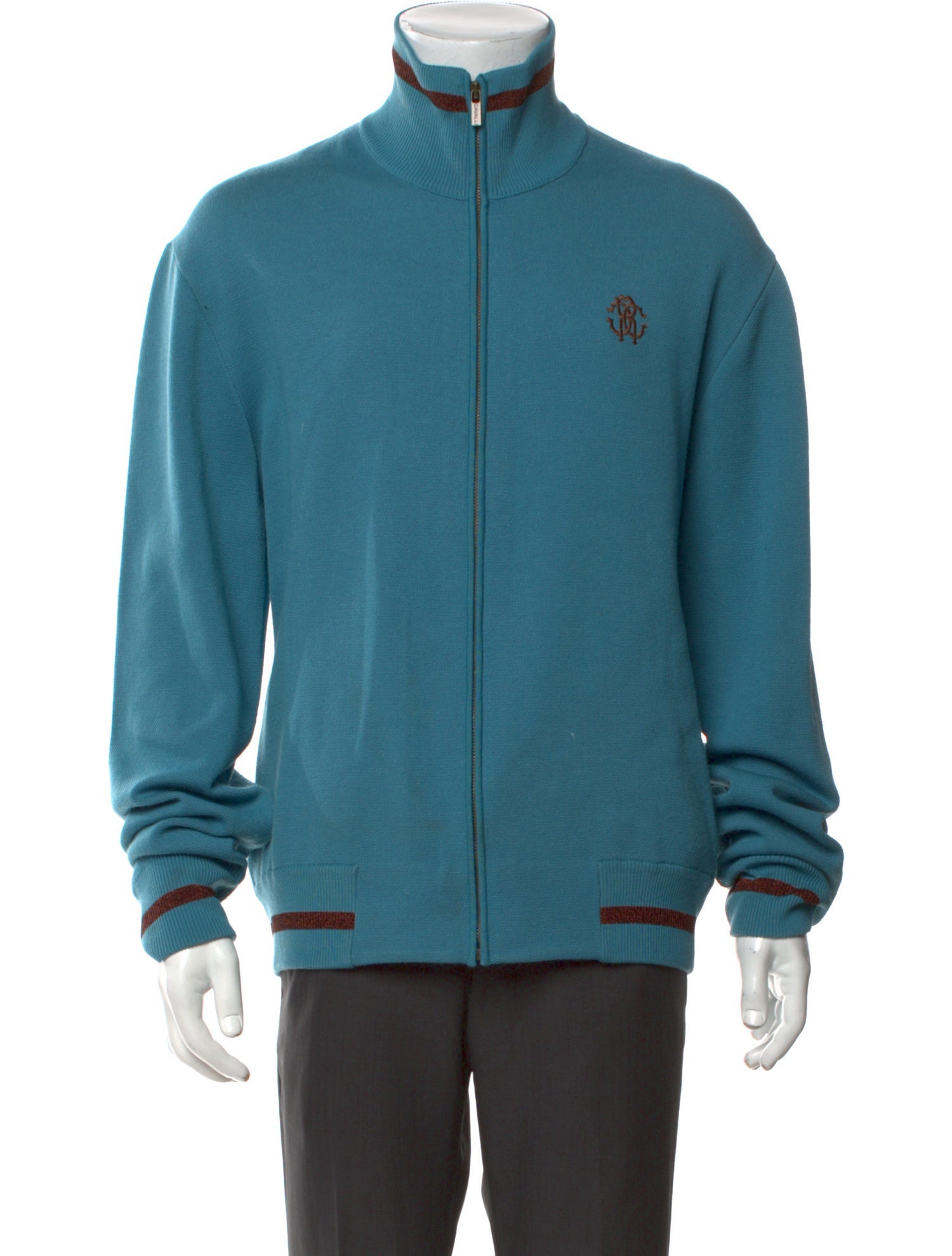 Roberto Cavalli Wool Striped Cardigan