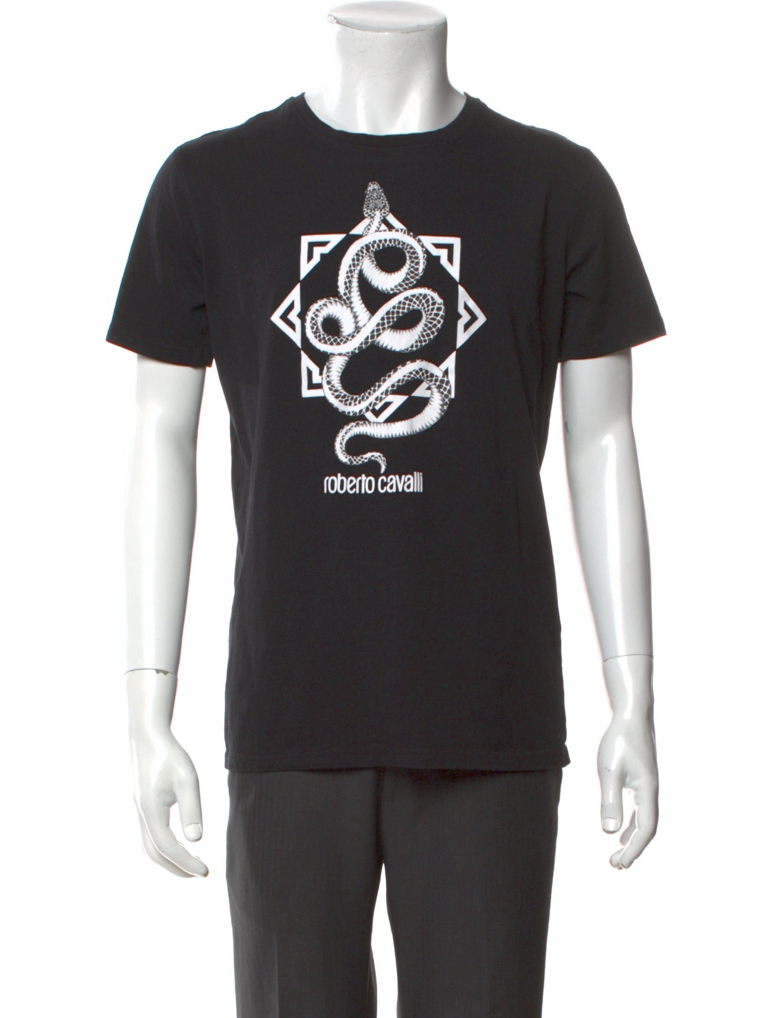 Roberto Cavalli Graphic Print Crew Neck T-Shirt