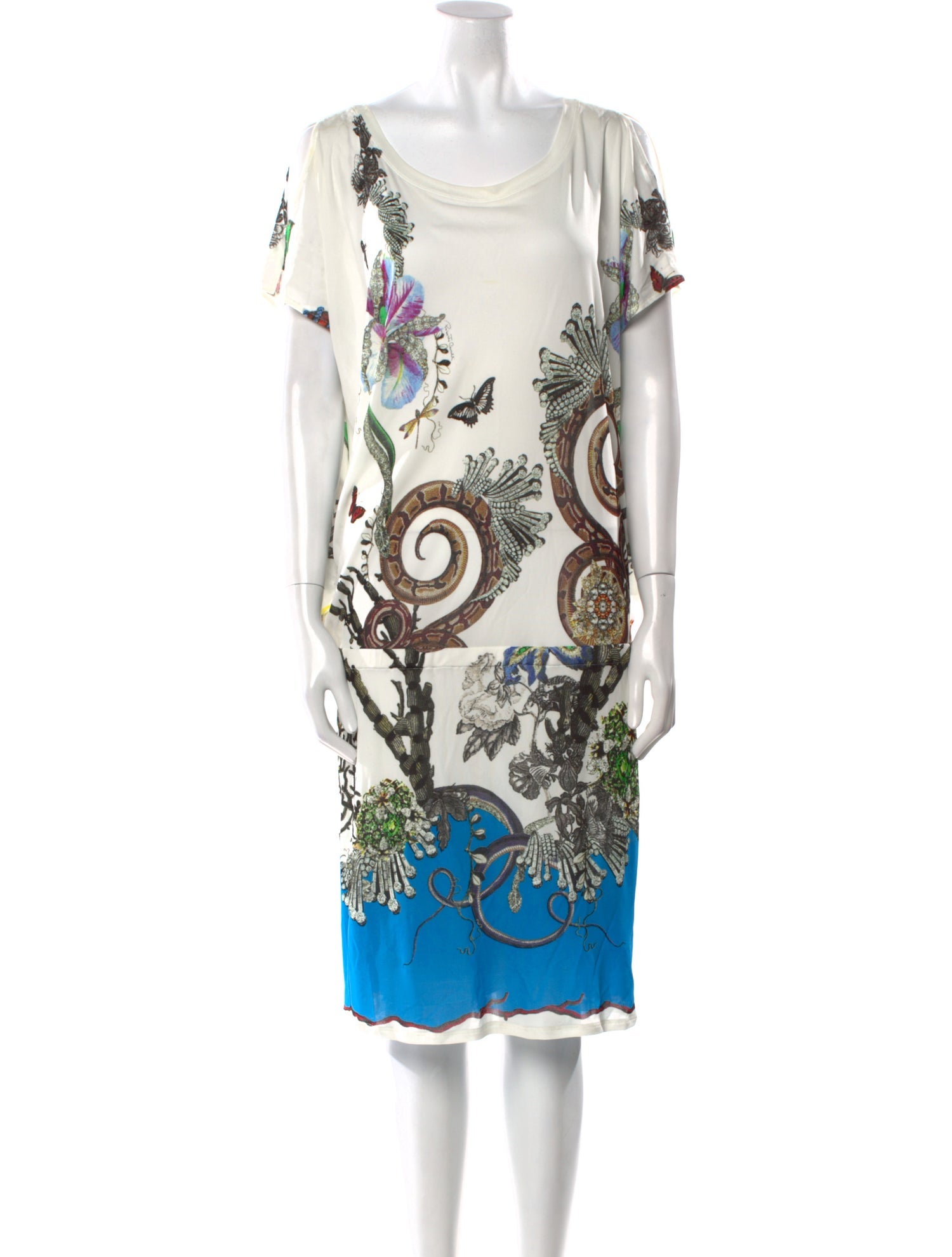 Roberto Cavalli Printed Knee-Length Dress