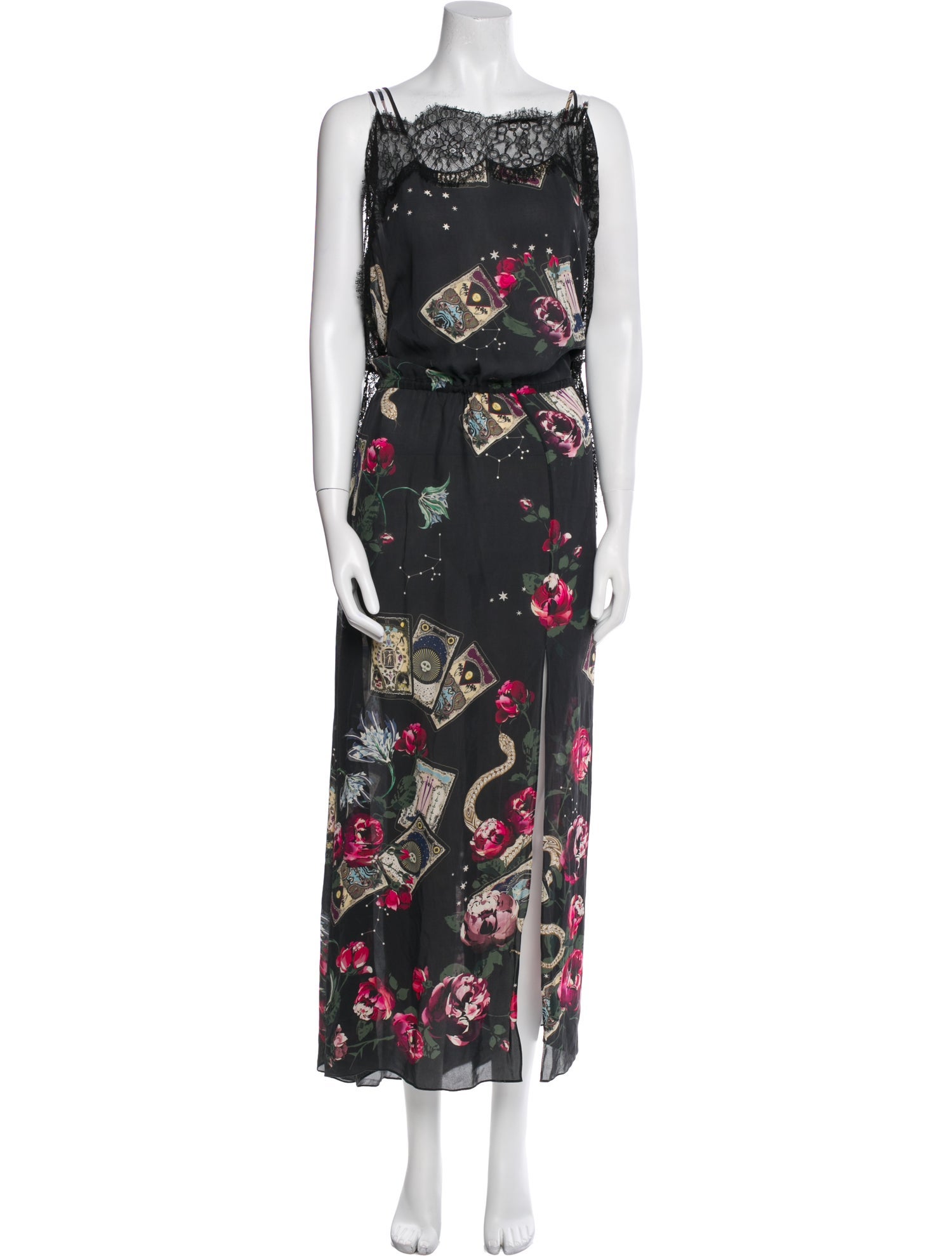 Roberto Cavalli Floral Print Long Dress