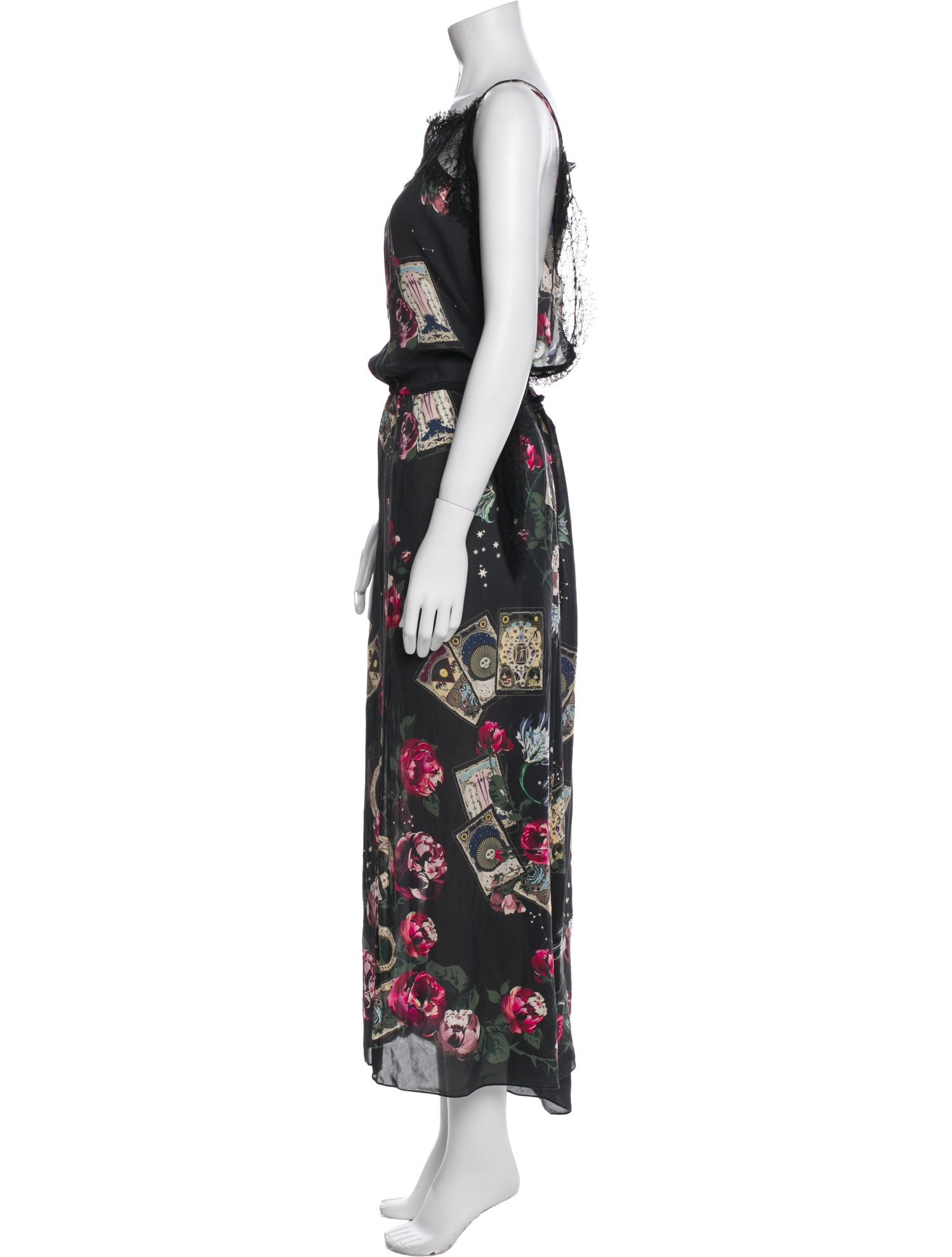 Roberto Cavalli Floral Print Long Dress