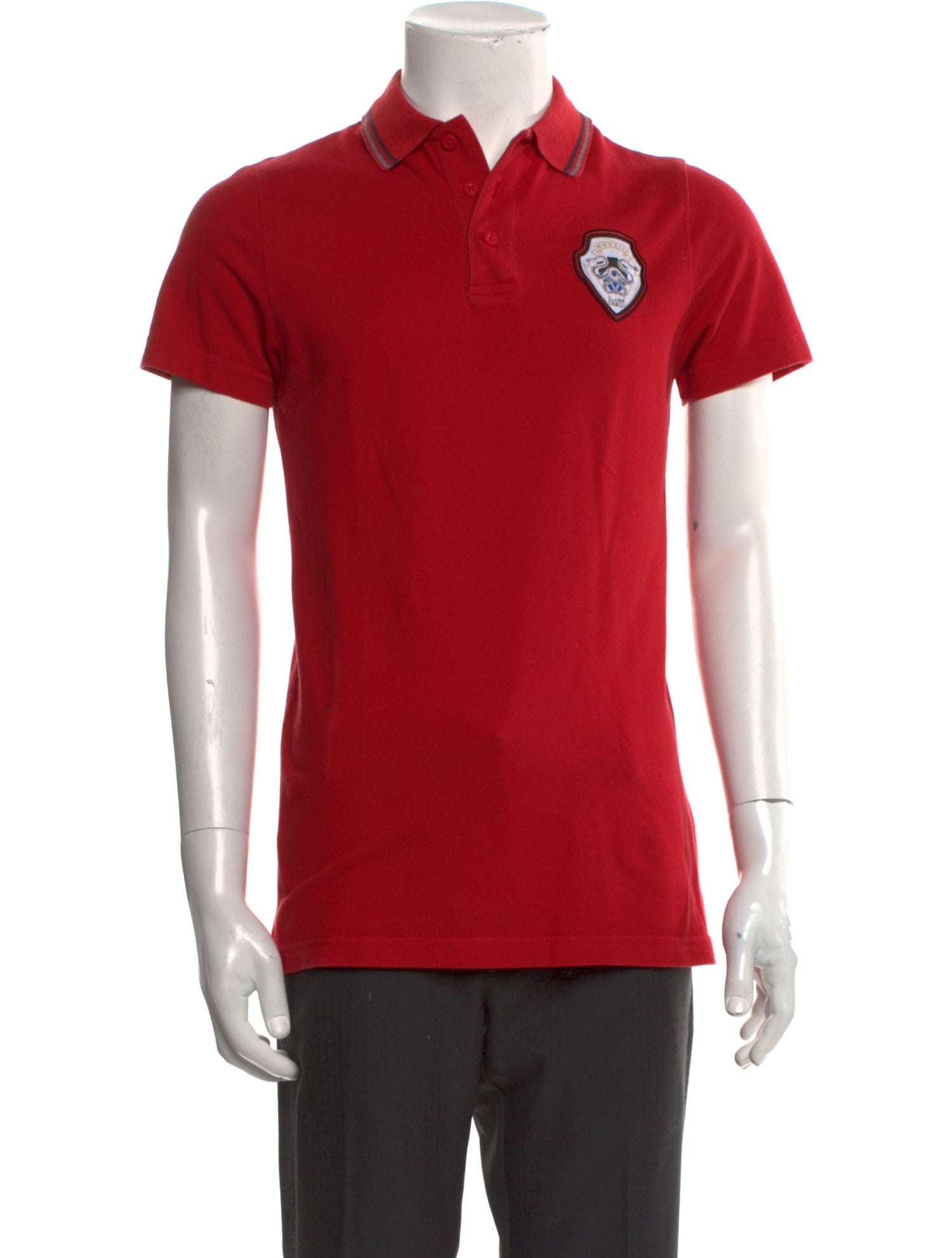 Cavalli Class Striped Collar Polo Shirt