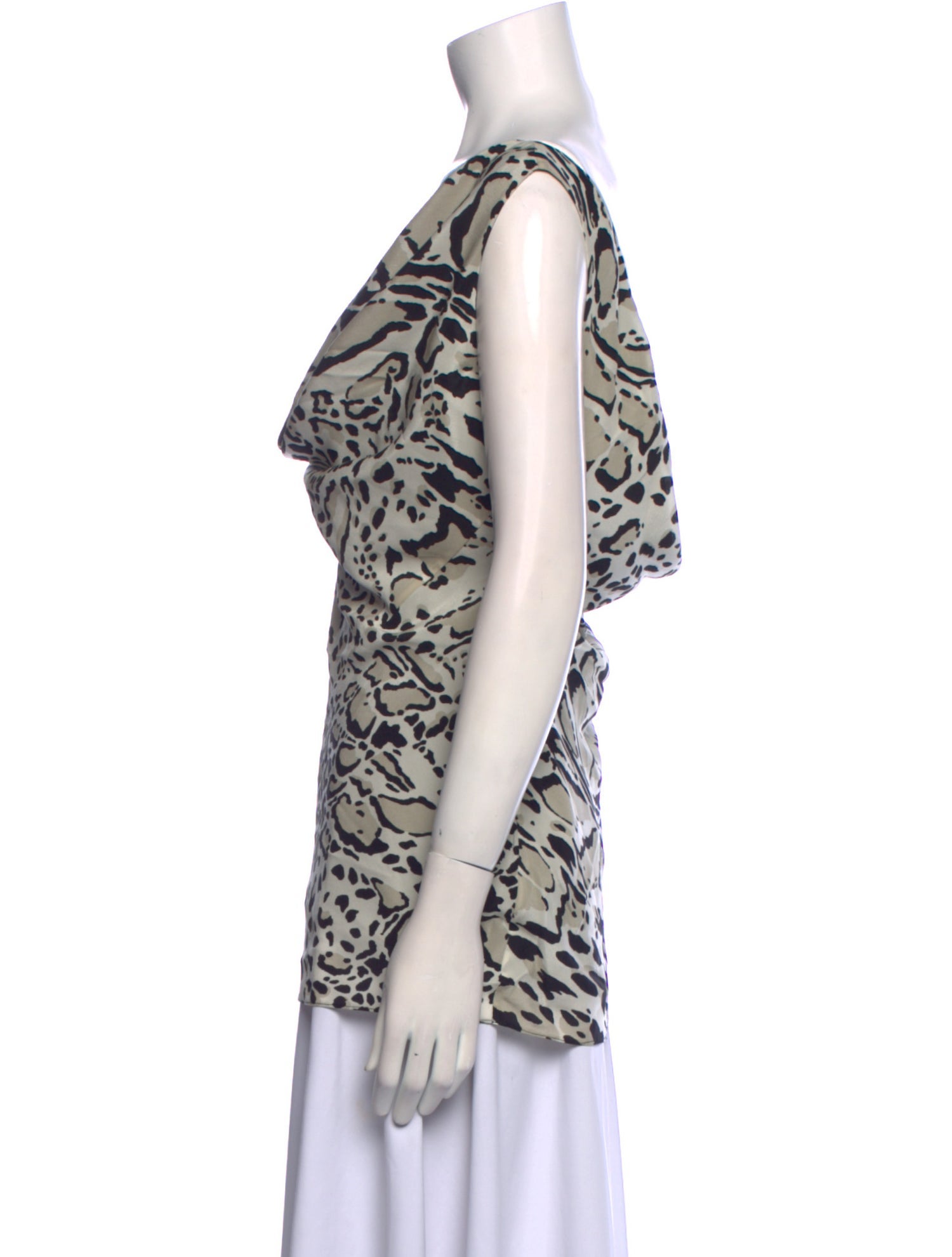 Roberto Cavalli Silk Animal Print Top