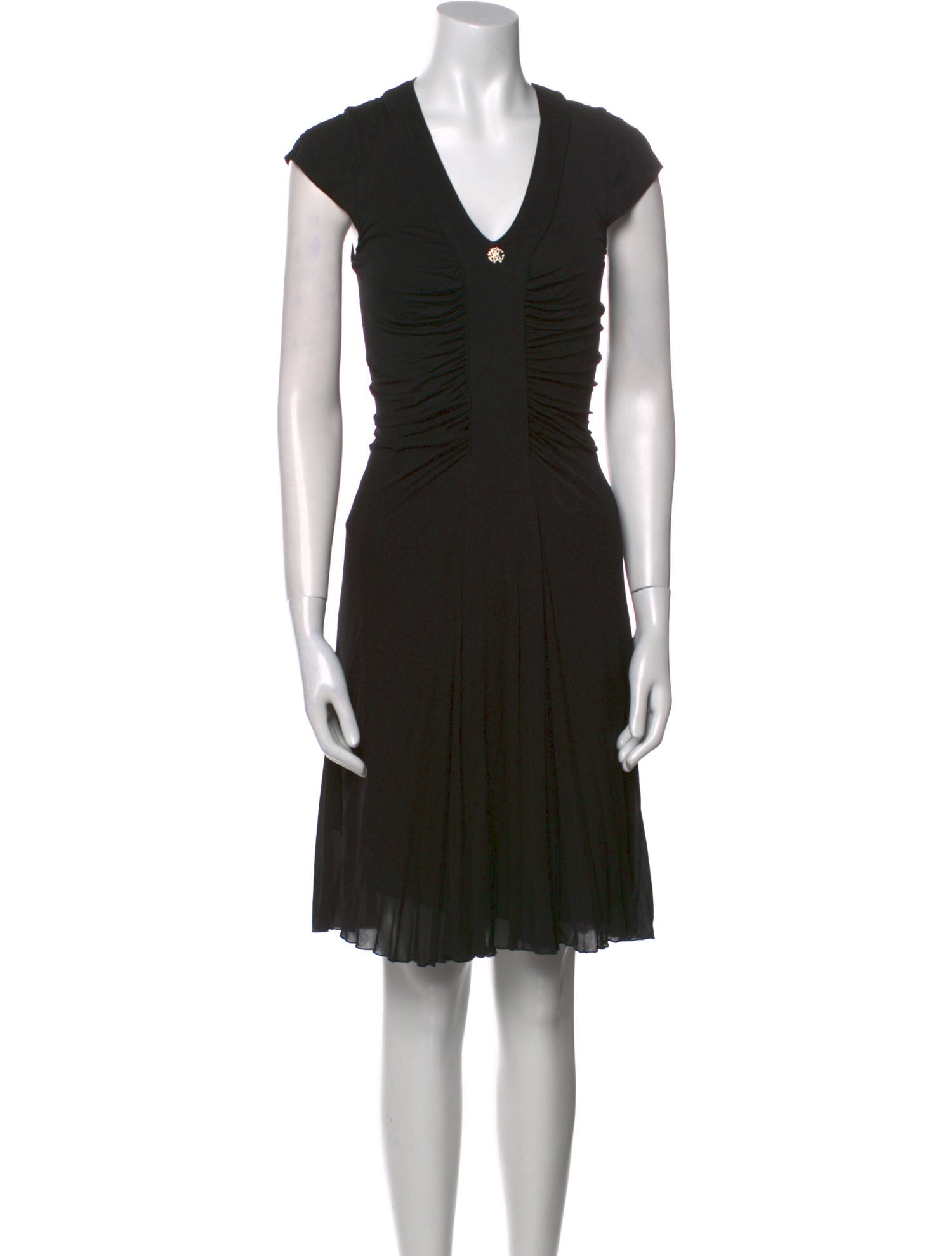 Roberto Cavalli V-Neck Knee-Length Dress