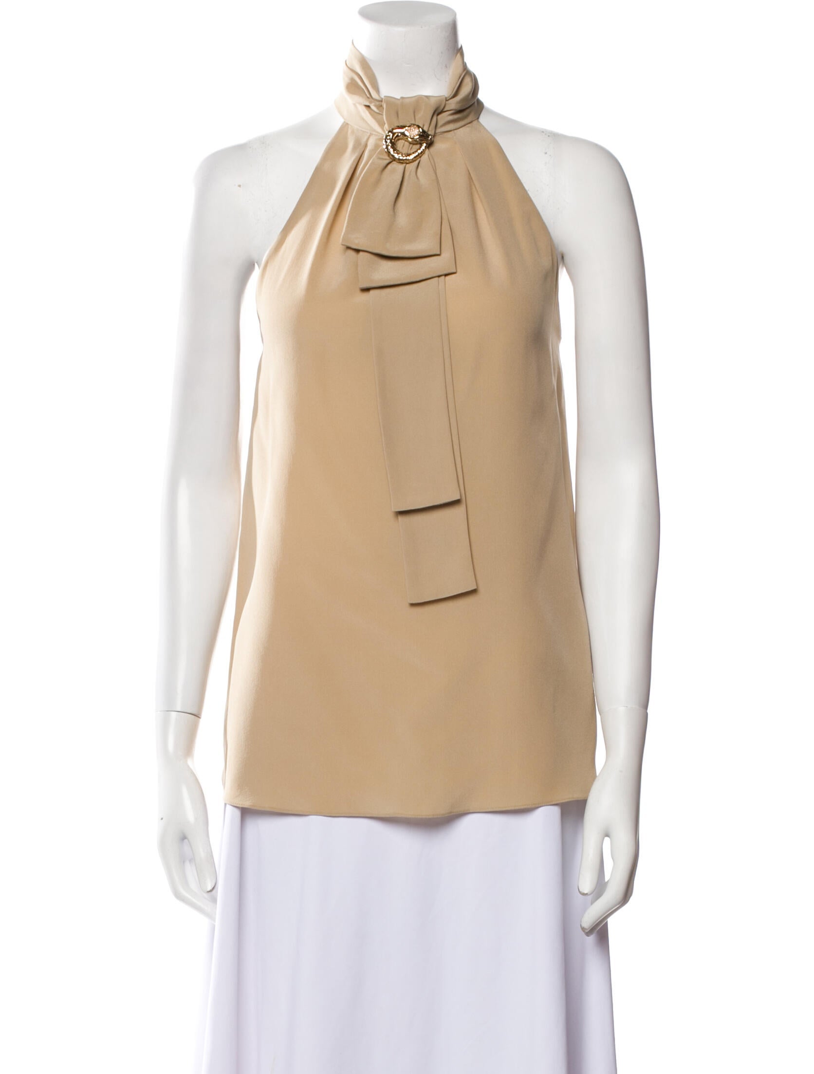 Roberto Cavalli Silk Halterneck Blouse