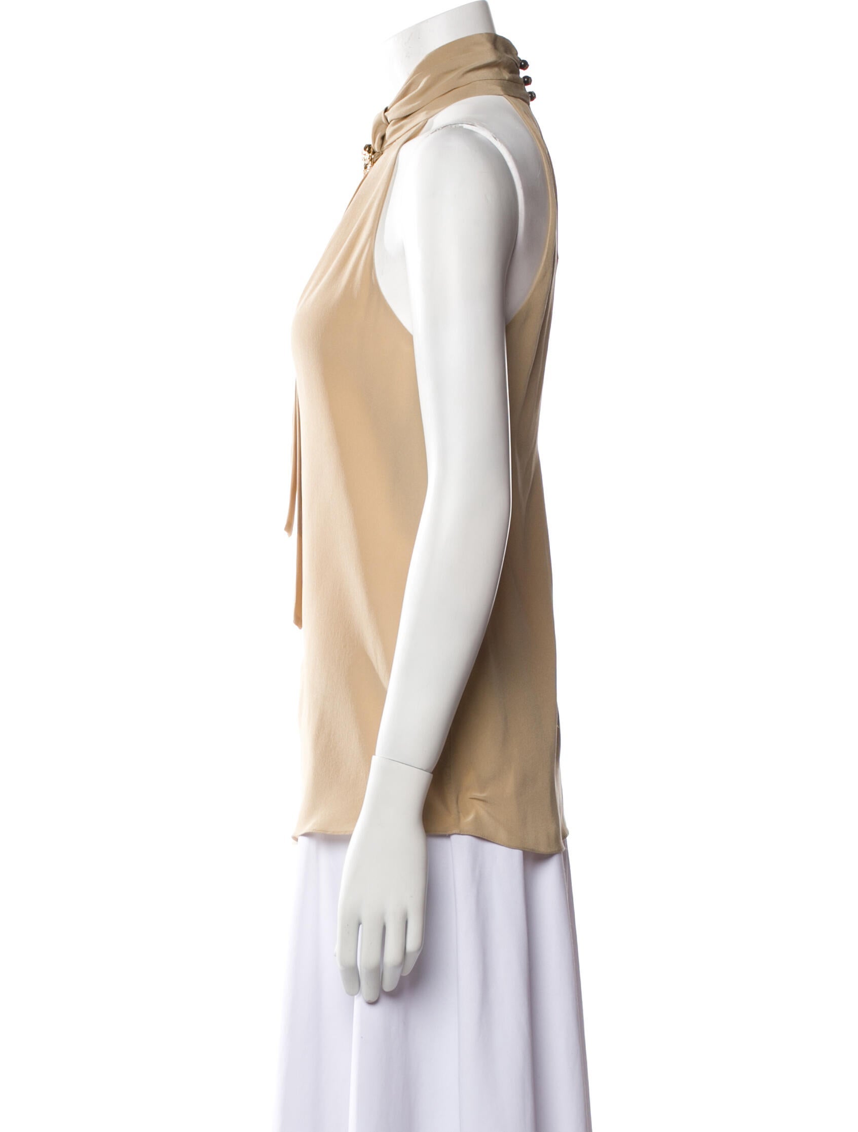 Roberto Cavalli Silk Halterneck Blouse