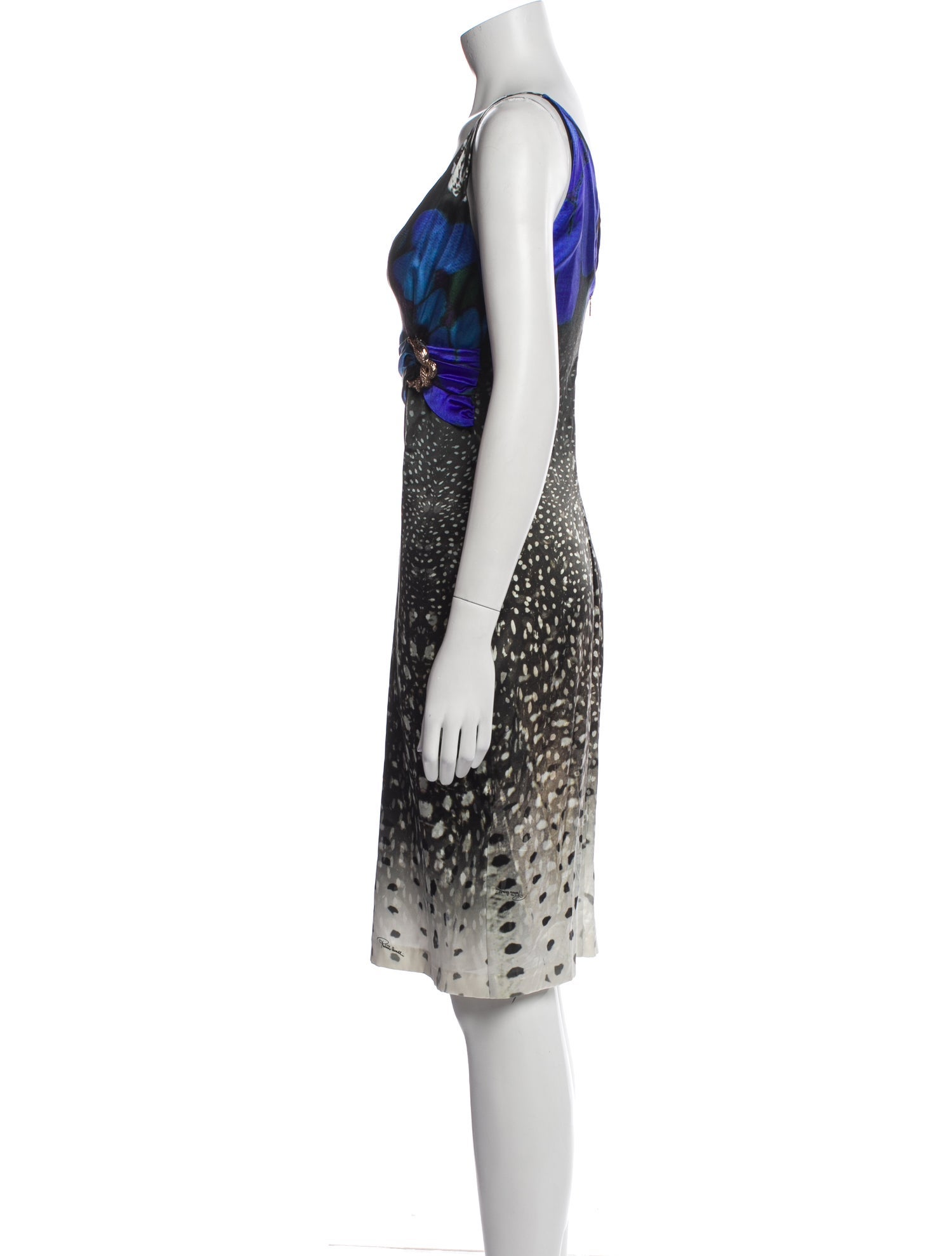 Roberto Cavalli Silk Knee-Length Dress