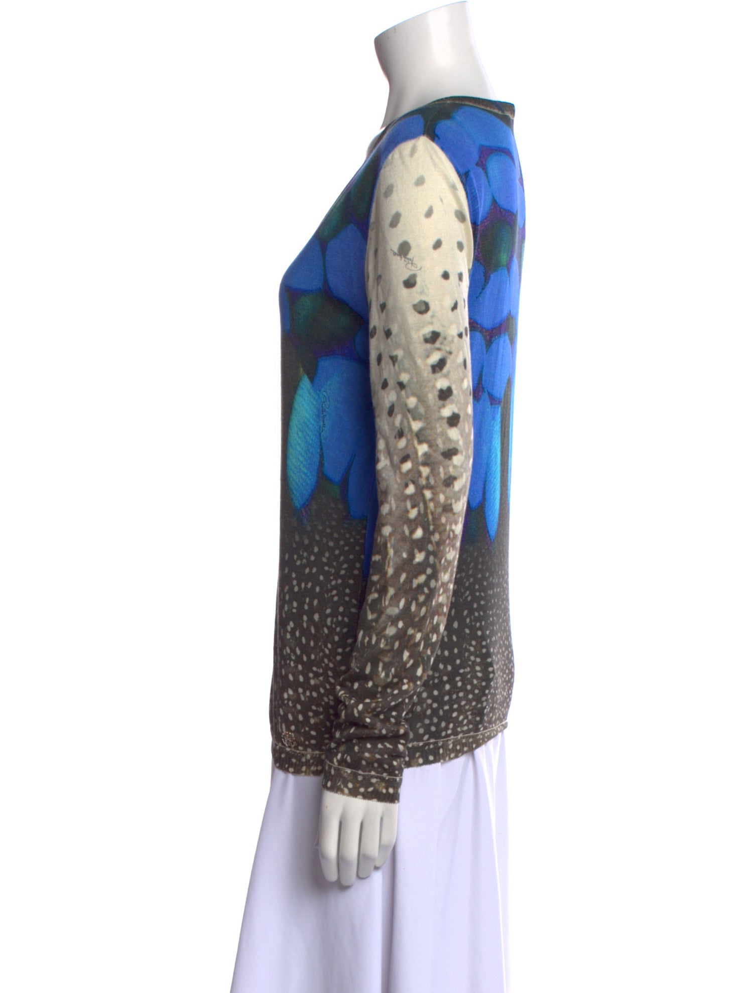Roberto Cavalli Silk Printed Sweater