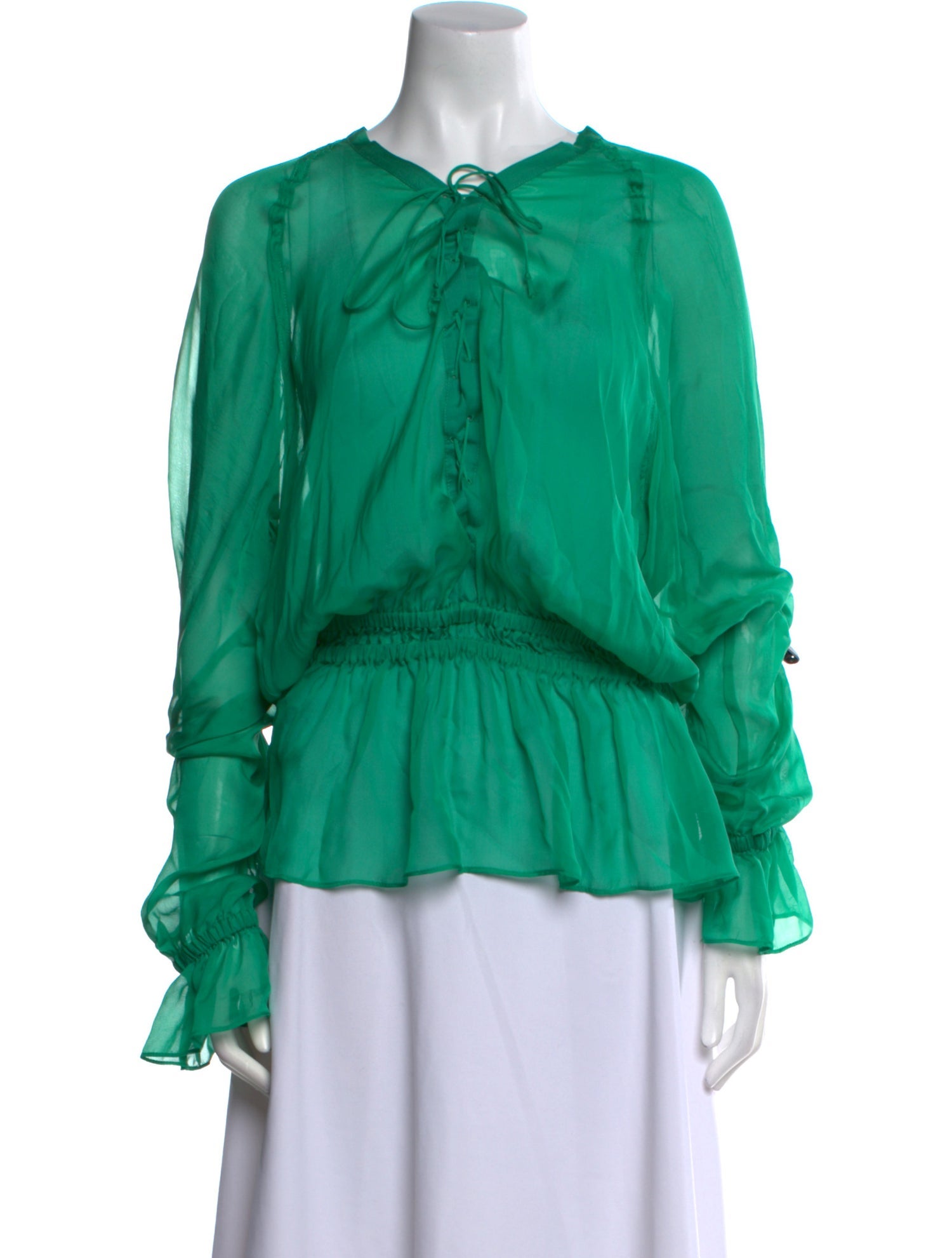 Roberto Cavalli Silk Tie Neck Blouse