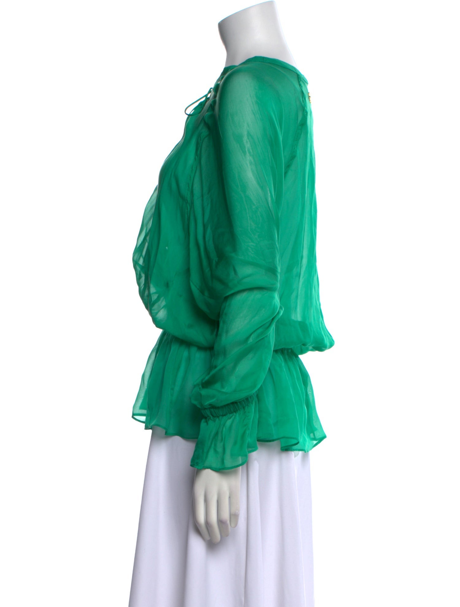 Roberto Cavalli Silk Tie Neck Blouse