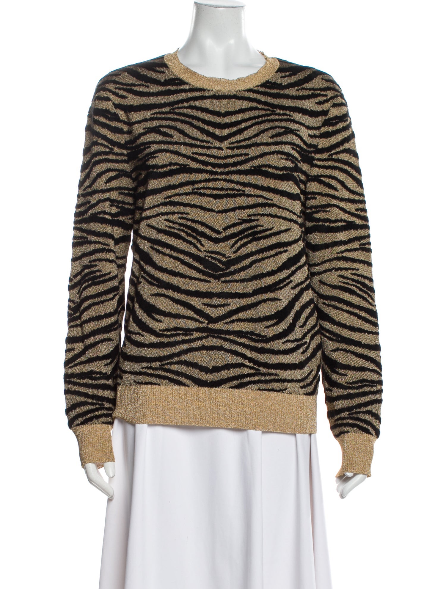 Roberto Cavalli Animal Print Crew Neck Sweatshirt