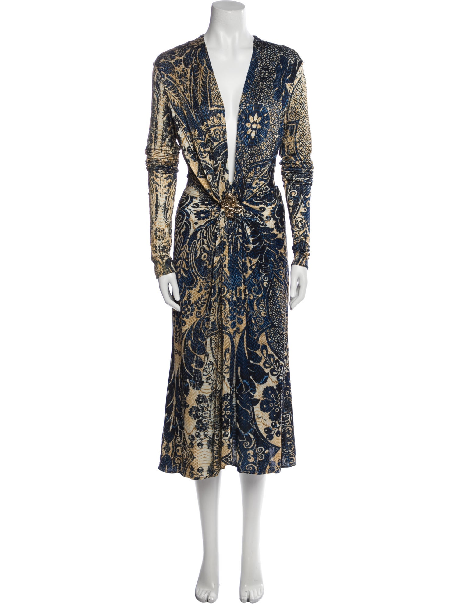 Roberto Cavalli Printed Long Dress