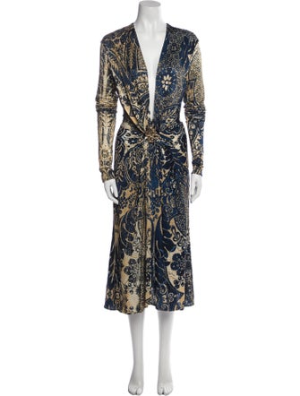 Roberto Cavalli Printed Long Dress