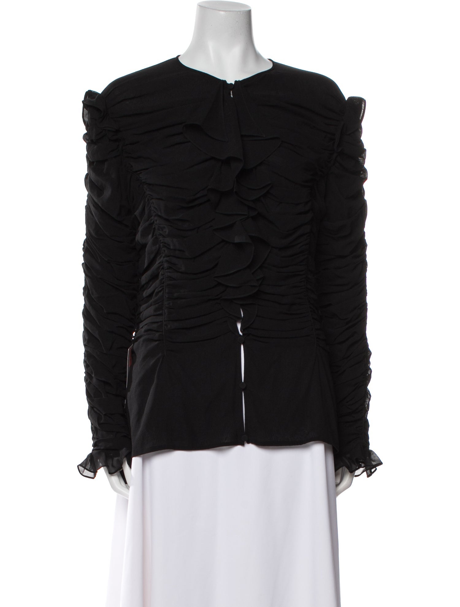 Roberto Cavalli Silk Crew Neck Blouse w/ Tags