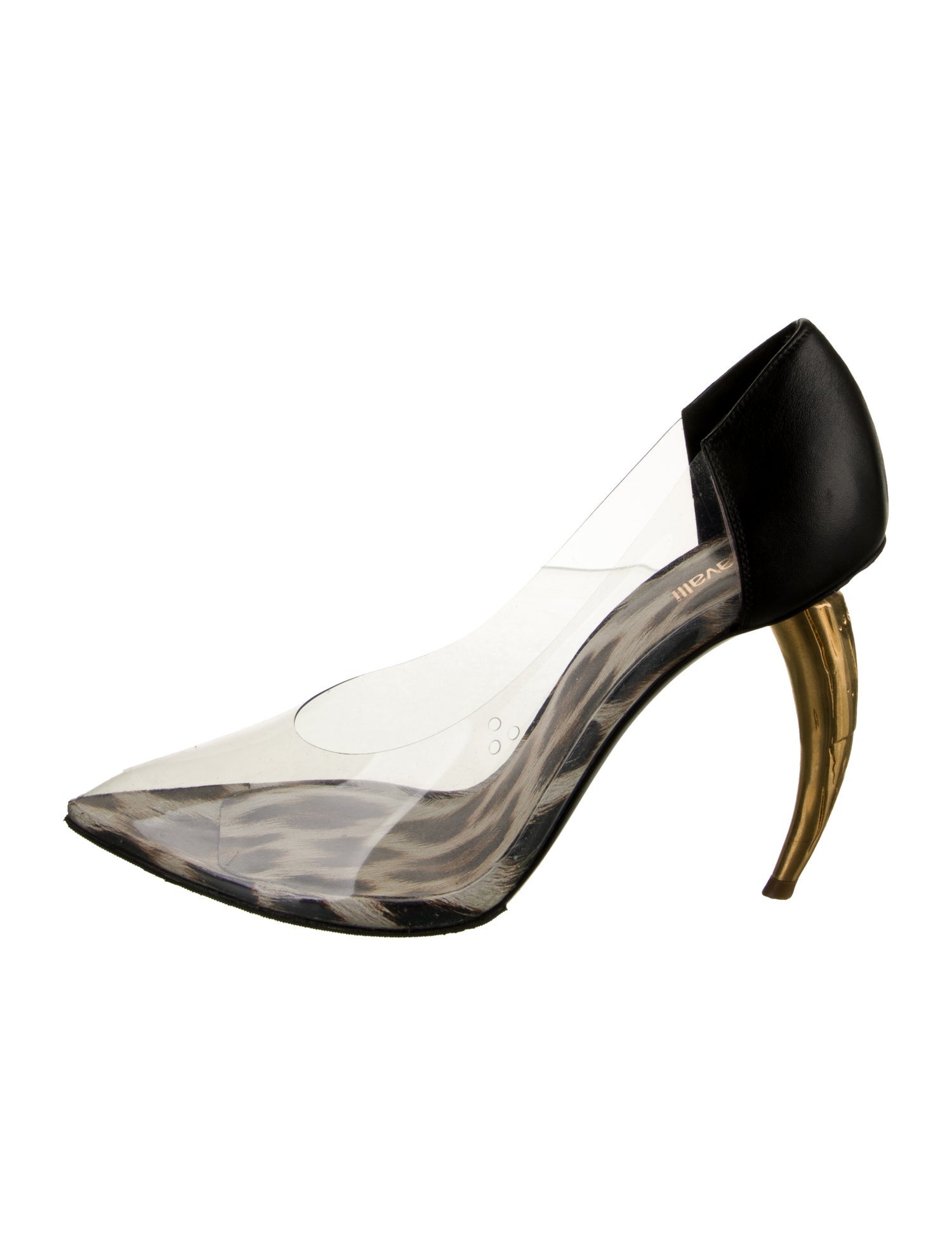 Roberto Cavalli Leather Animal Print Pumps