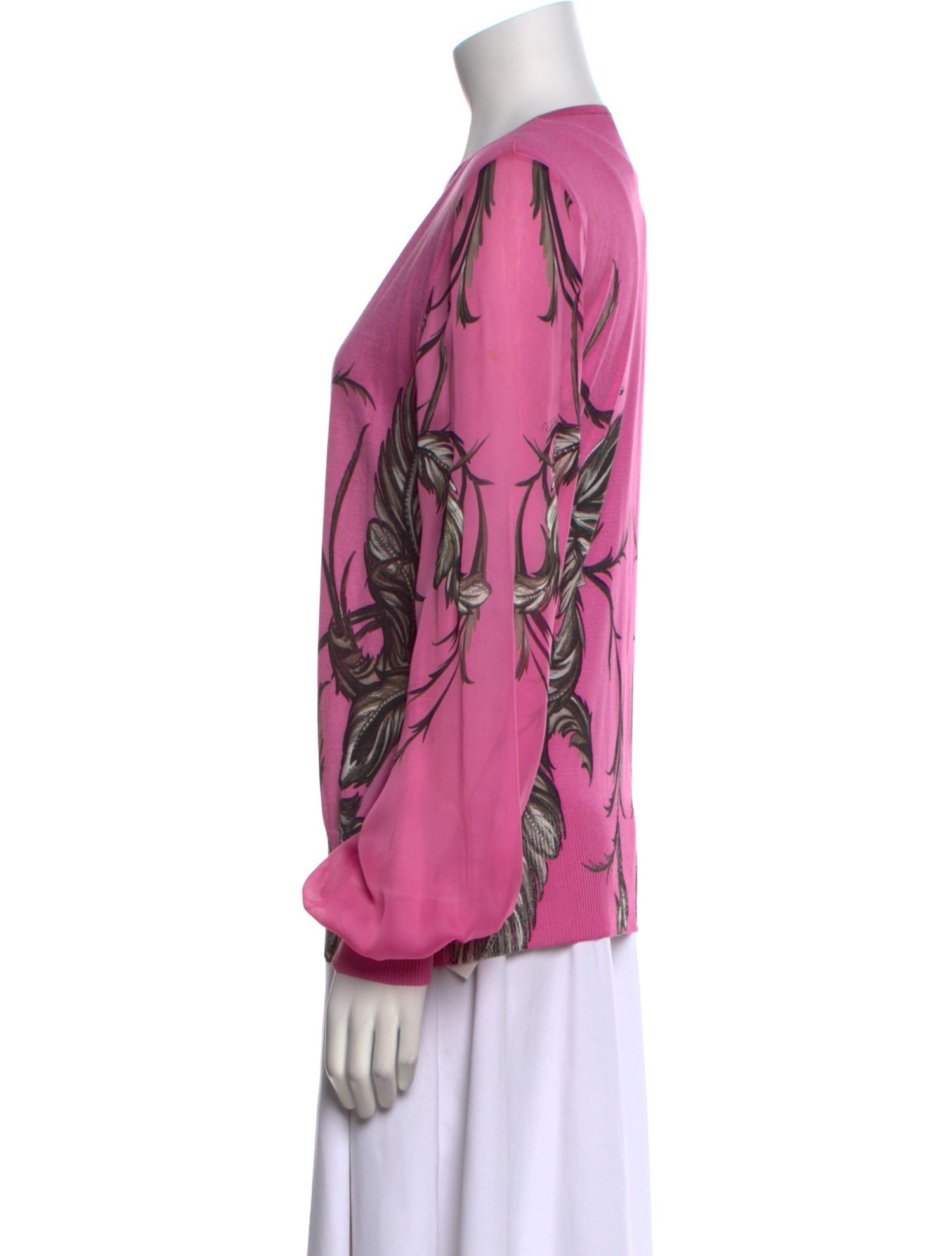 Roberto Cavalli Silk Printed Sweater