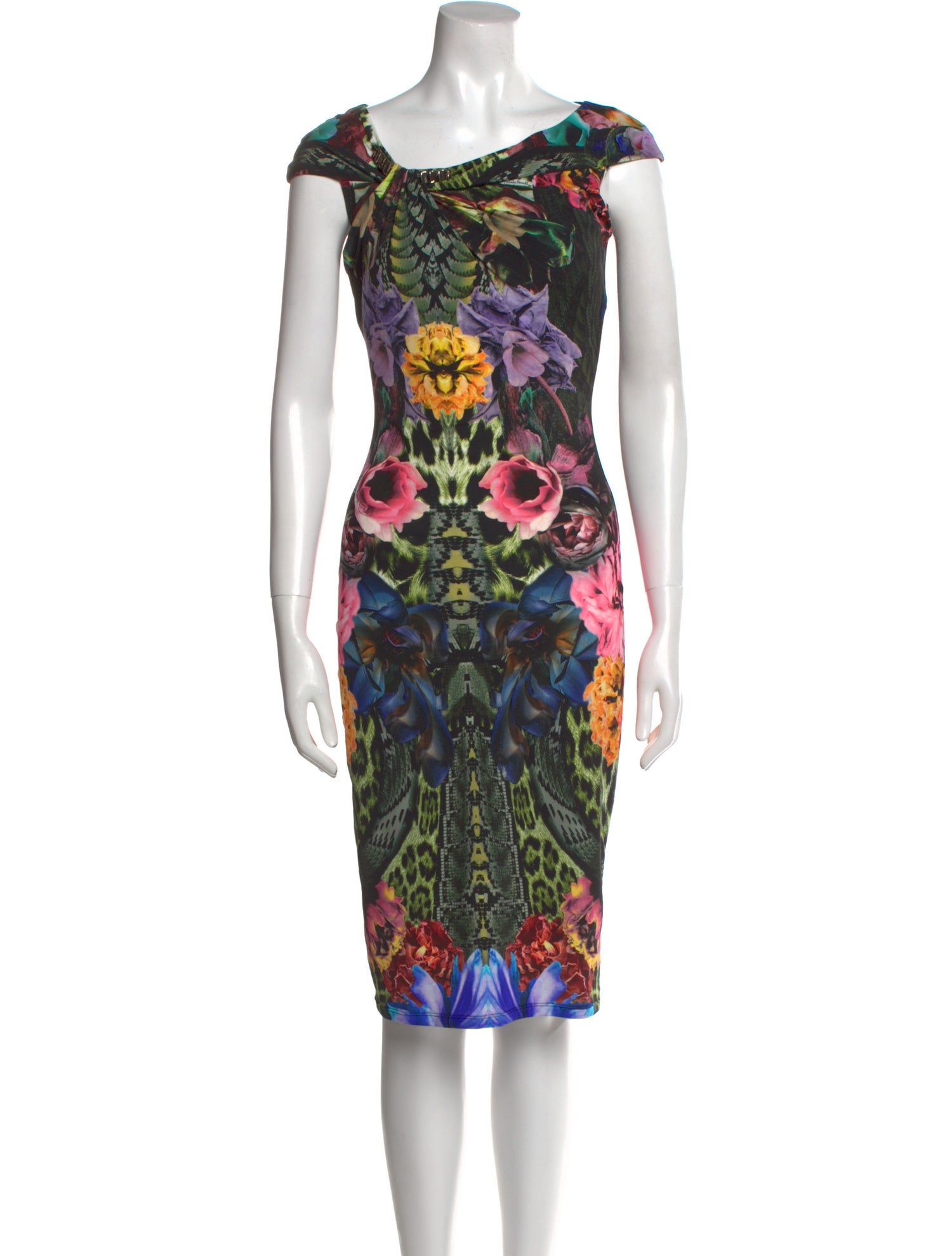 Roberto Cavalli Printed Midi Length Dress