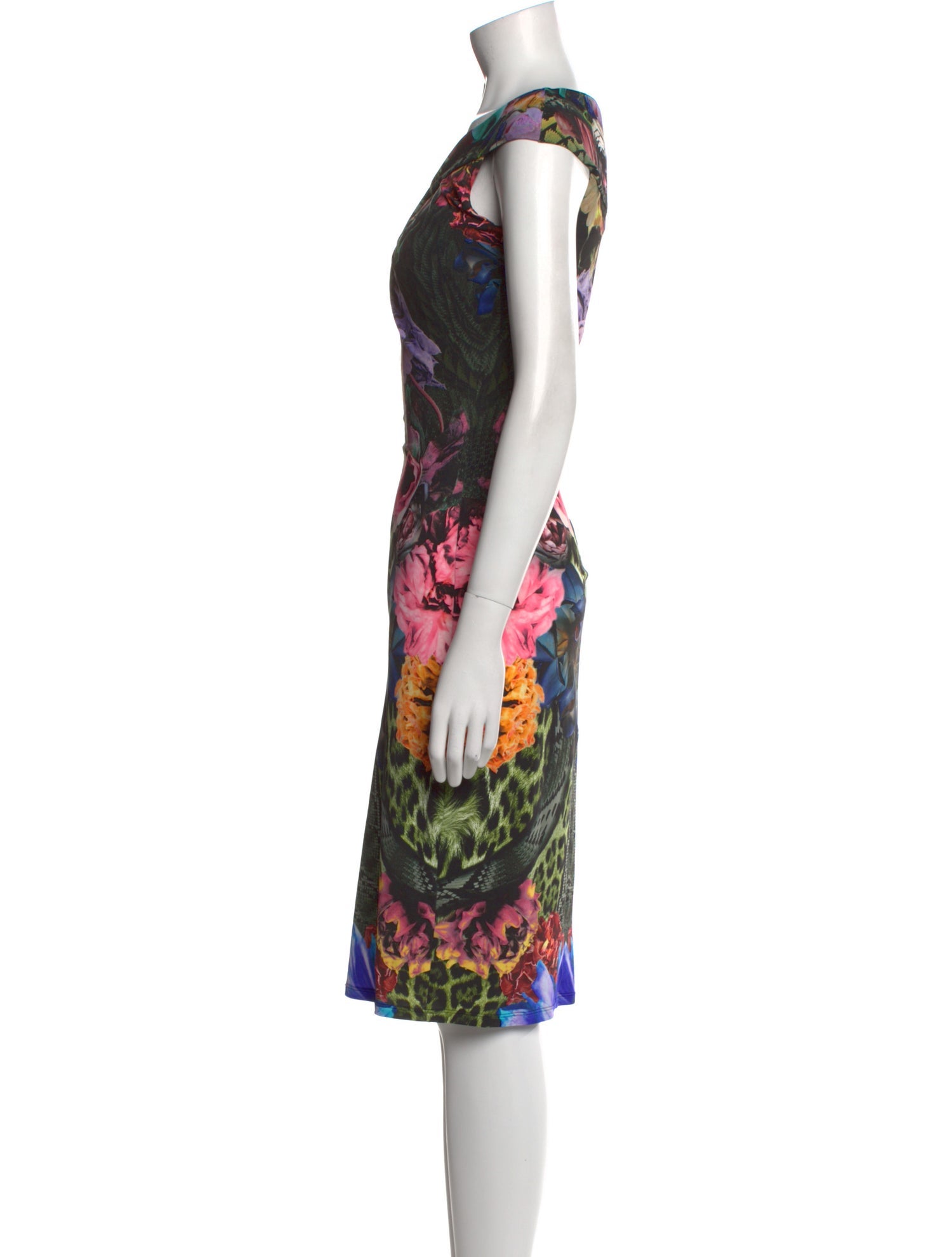 Roberto Cavalli Printed Midi Length Dress