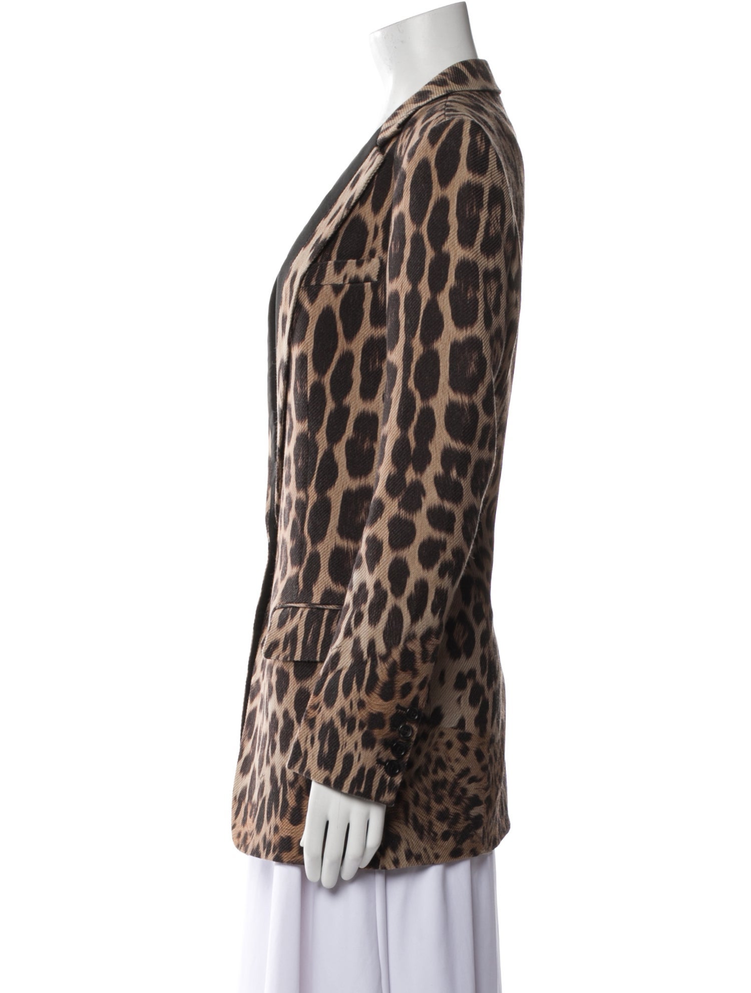 Roberto Cavalli Wool Animal Print Blazer