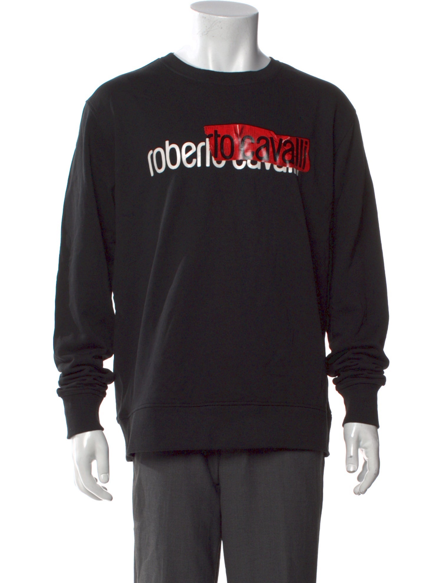 Roberto Cavalli Graphic Print Crew Neck Sweatshirt