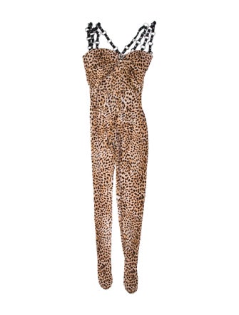 Roberto Cavalli 2010's Animal Print Jumpsuit