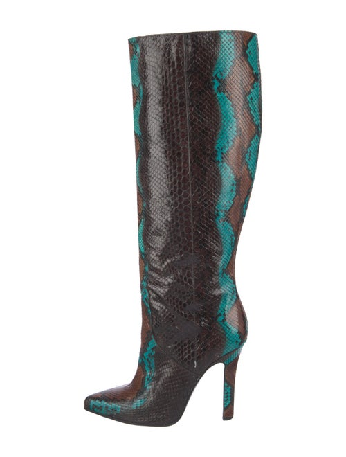 Roberto Cavalli Snakeskin Animal Print Boots