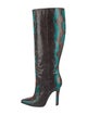 Roberto Cavalli Snakeskin Animal Print Boots