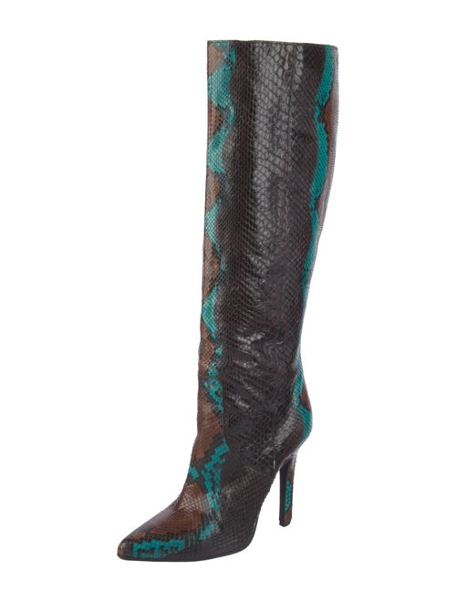Roberto Cavalli Snakeskin Animal Print Boots