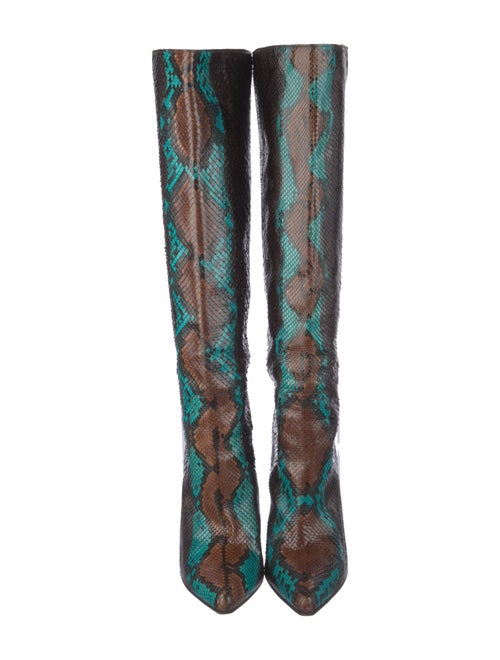 Roberto Cavalli Snakeskin Animal Print Boots