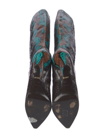 Roberto Cavalli Snakeskin Animal Print Boots
