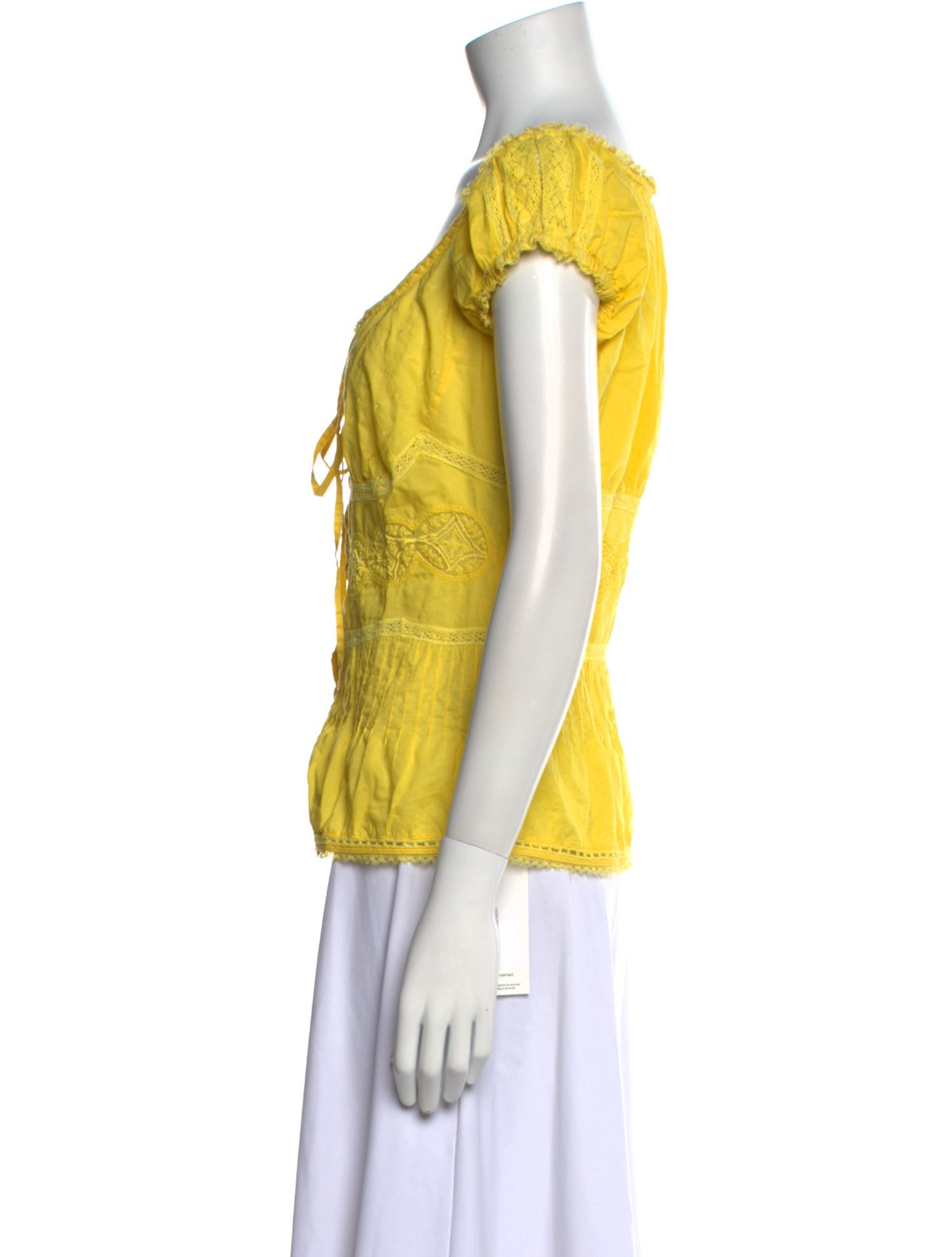 Roberto Cavalli Scoop Neck Short Sleeve Blouse