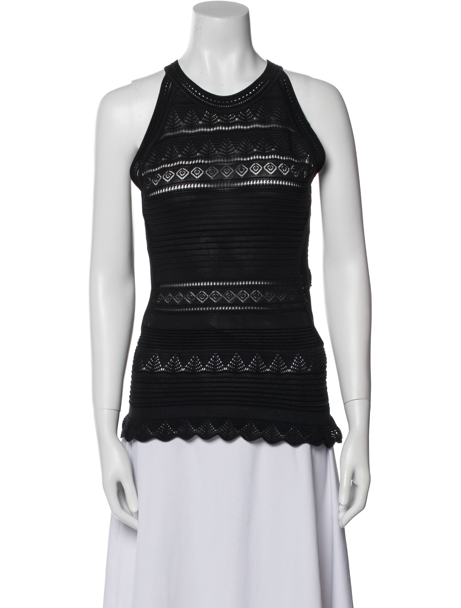 Roberto Cavalli Wool Lace Pattern Top