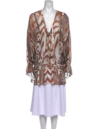 Roberto Cavalli Silk Printed Tunic