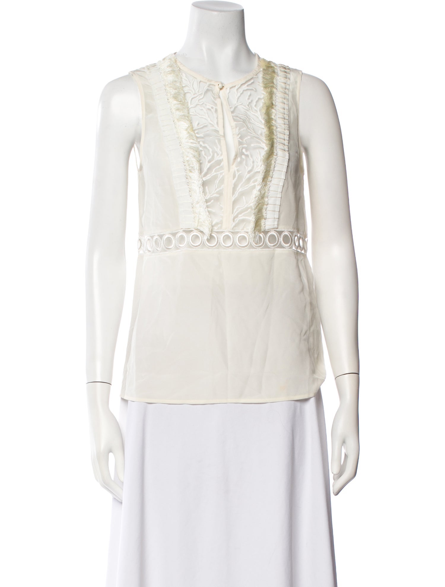 Roberto Cavalli Silk Crew Neck Top