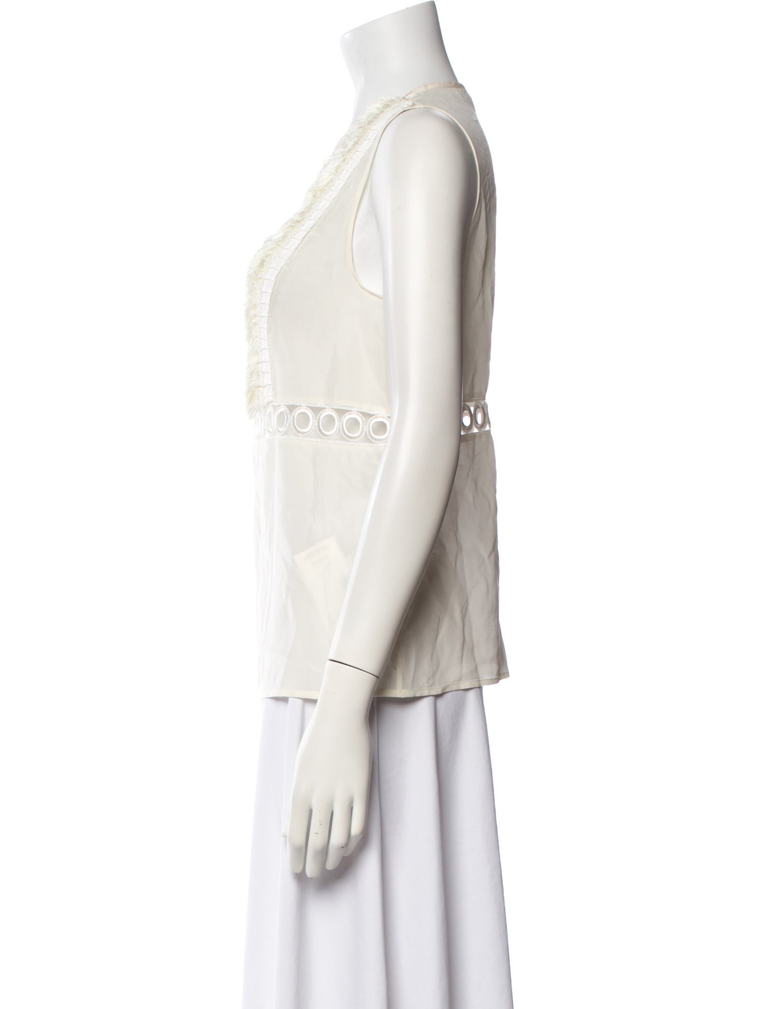 Roberto Cavalli Silk Crew Neck Top