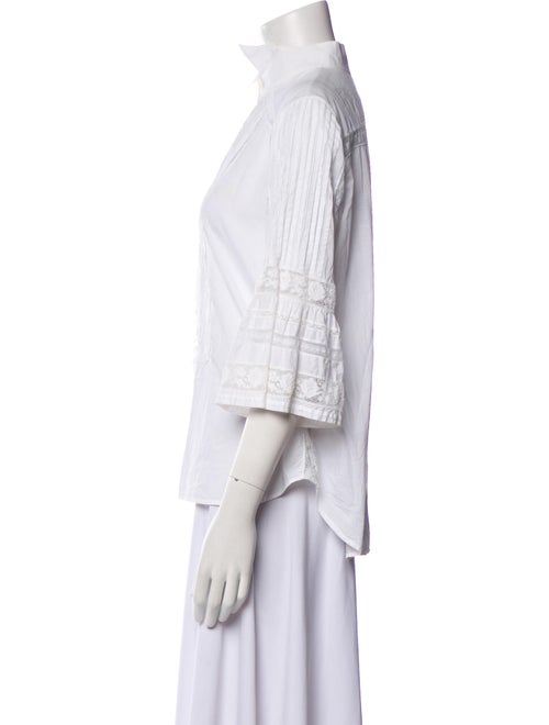 Roberto Cavalli Three-Quarter Sleeve Button-Up Top