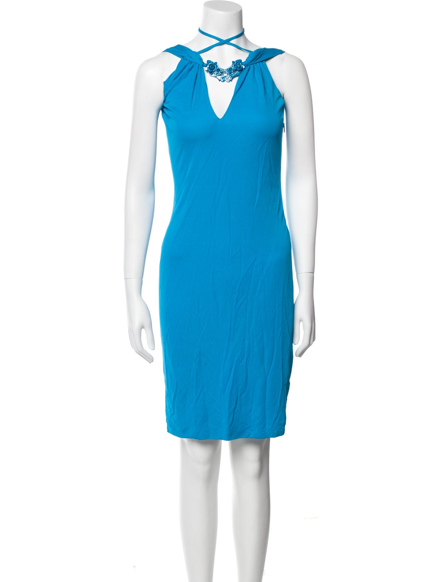 Roberto Cavalli V-Neck Mini Dress w/ Tags