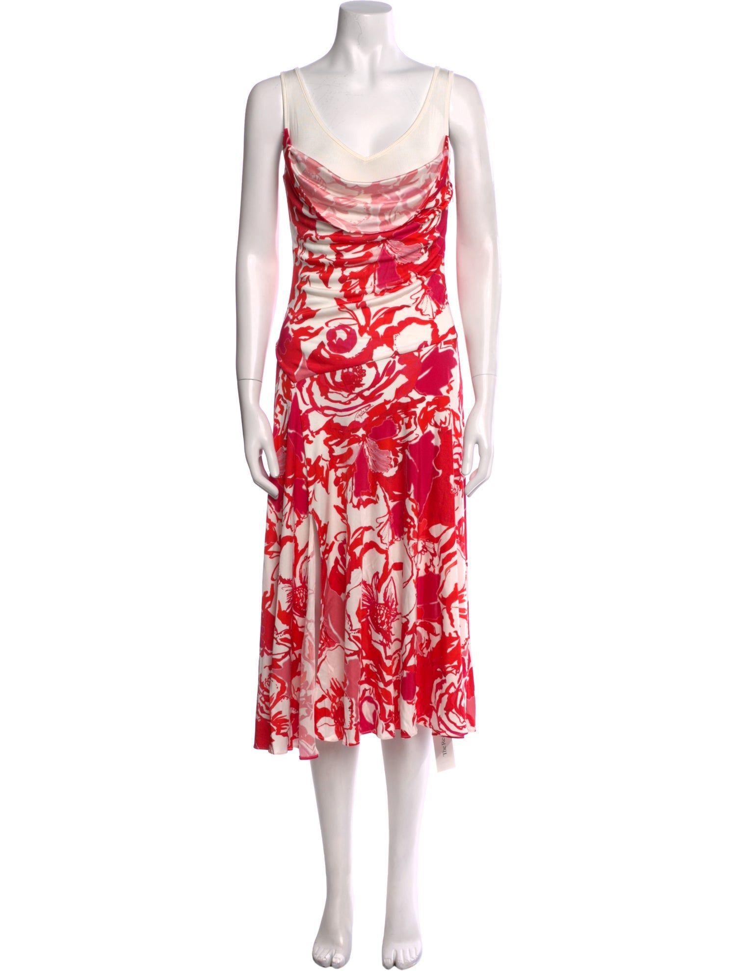 Roberto Cavalli Floral Print Midi Length Dress