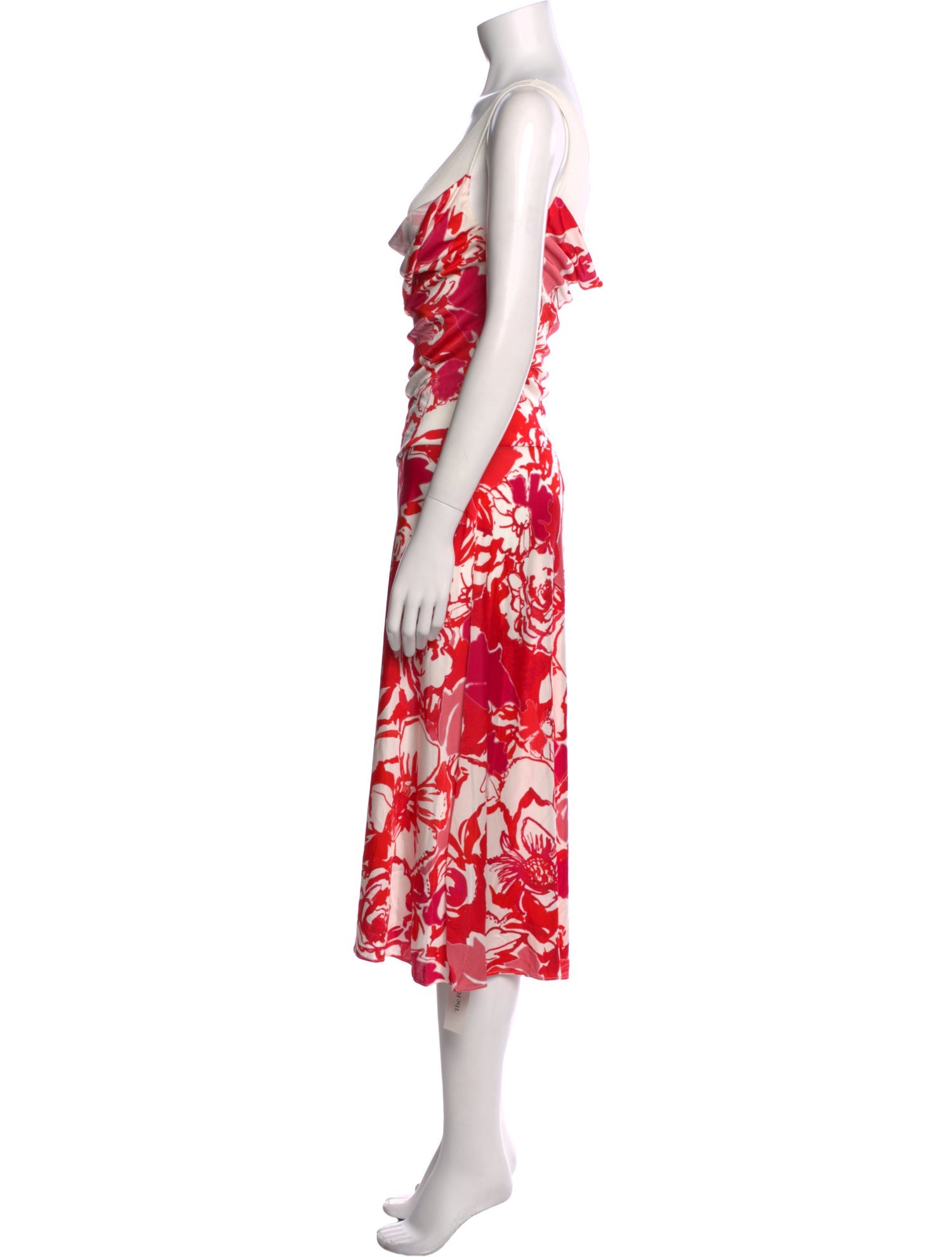 Roberto Cavalli Floral Print Midi Length Dress