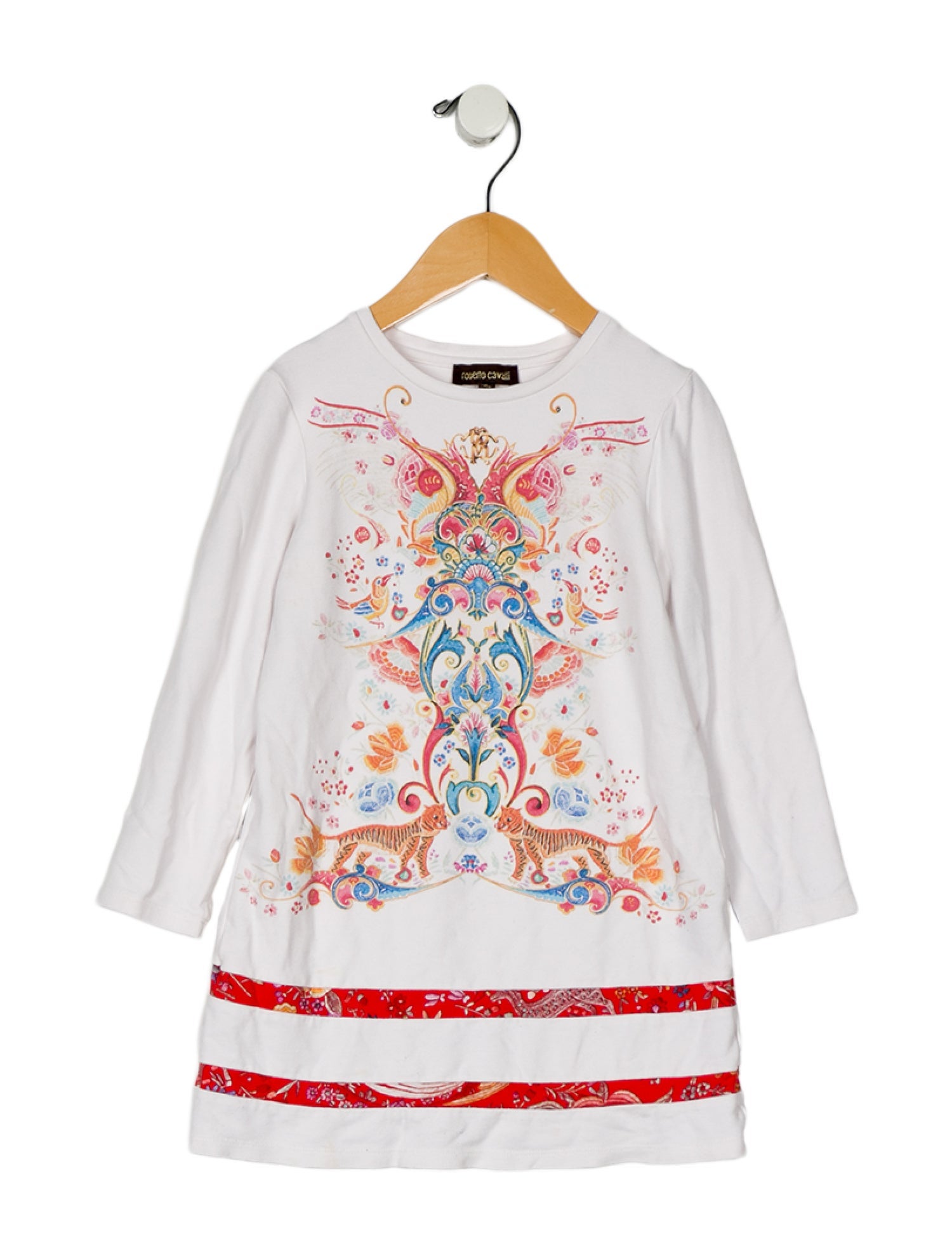 Roberto Cavalli Toddler Girls' Long Sleeve Crew Neck Top