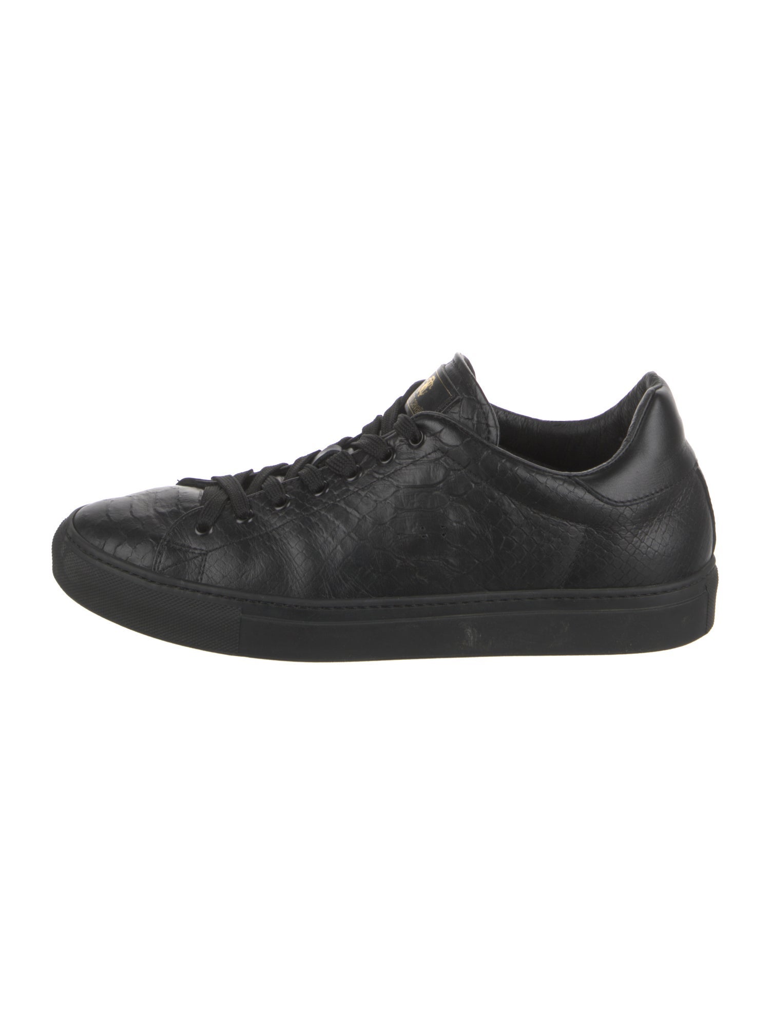 Roberto Cavalli Embossed Leather Sneakers