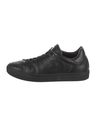 Roberto Cavalli Embossed Leather Sneakers
