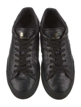 Roberto Cavalli Embossed Leather Sneakers