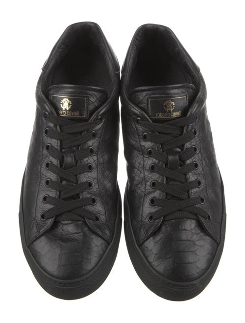 Roberto Cavalli Embossed Leather Sneakers