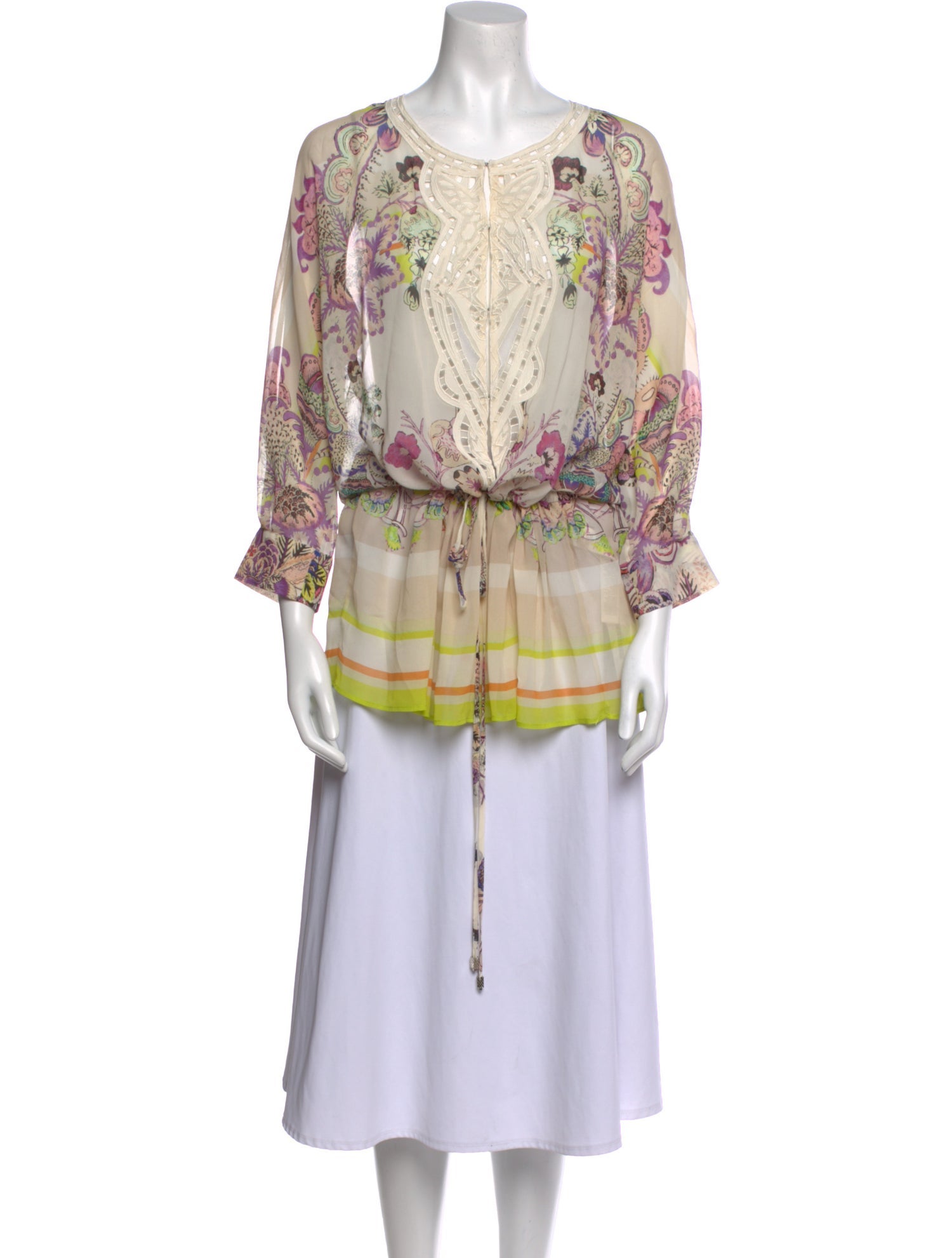 Roberto Cavalli Silk Printed Tunic