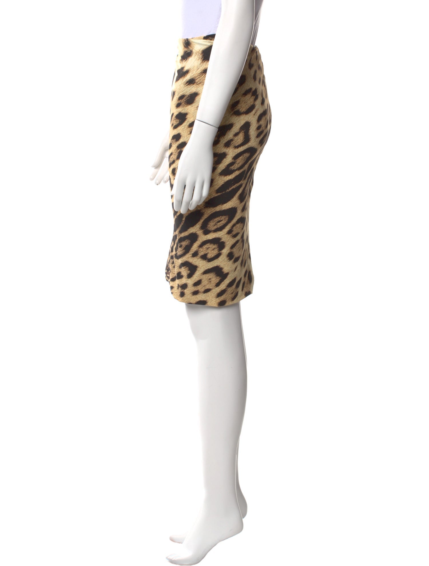Roberto Cavalli Animal Print Knee-Length Skirt w/ Tags