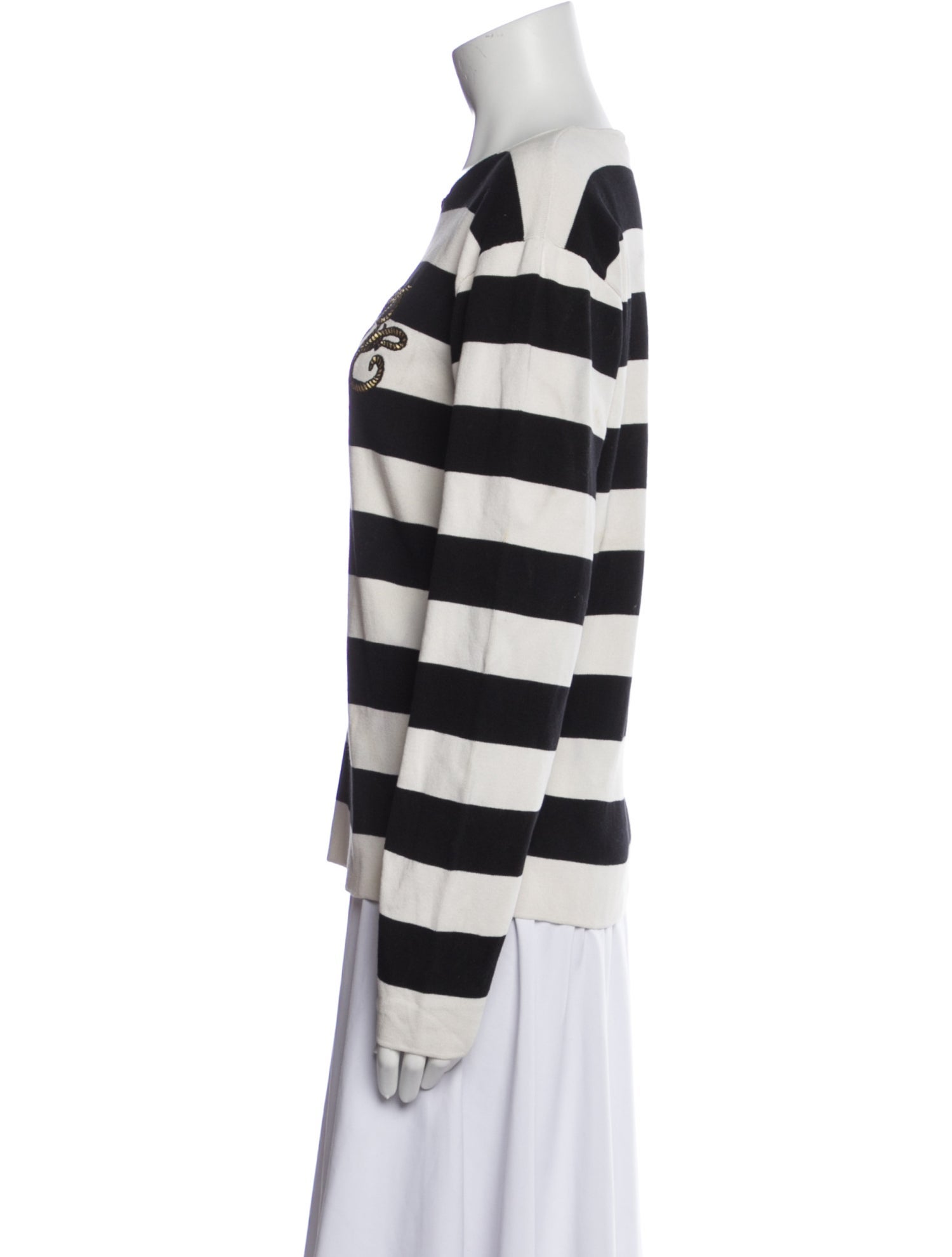 Roberto Cavalli Striped Crew Neck Sweatshirt