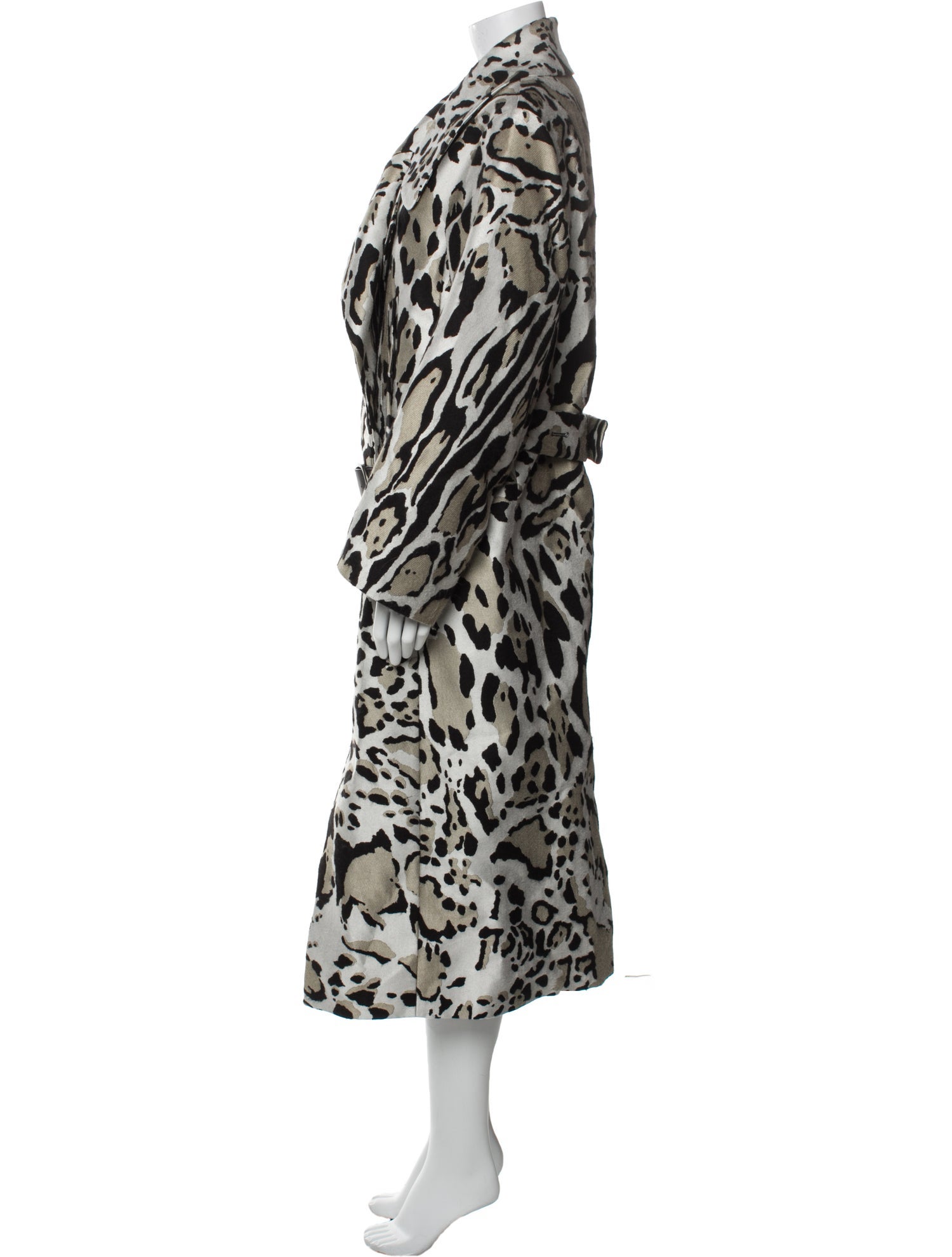 Roberto Cavalli Animal Print Trench Coat