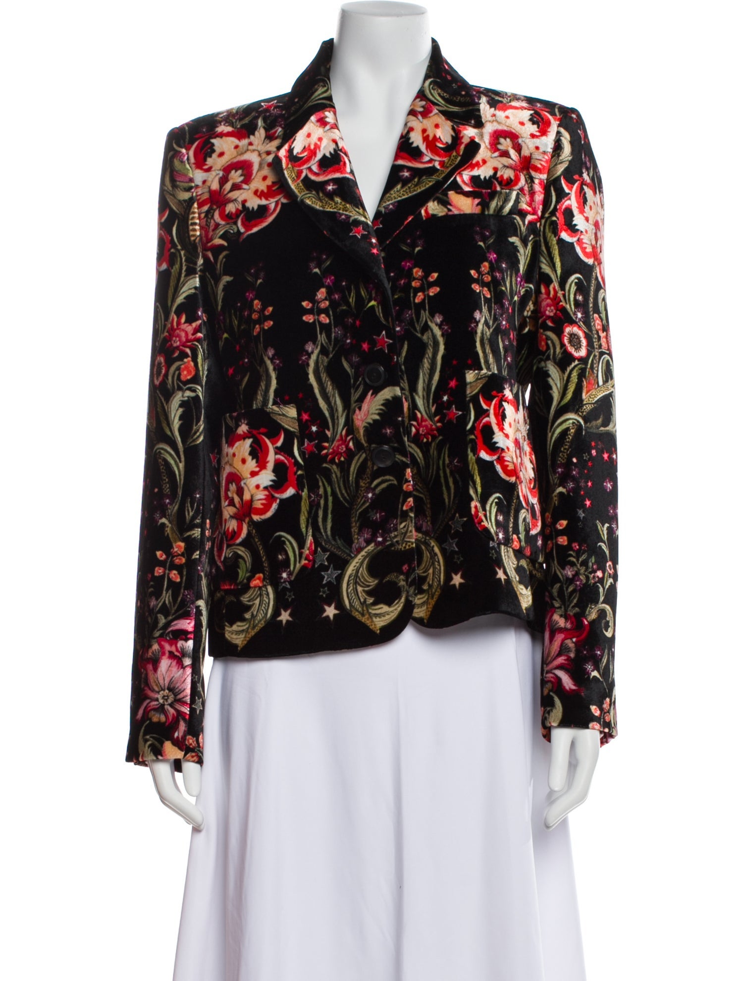 Roberto Cavalli Floral Print Blazer