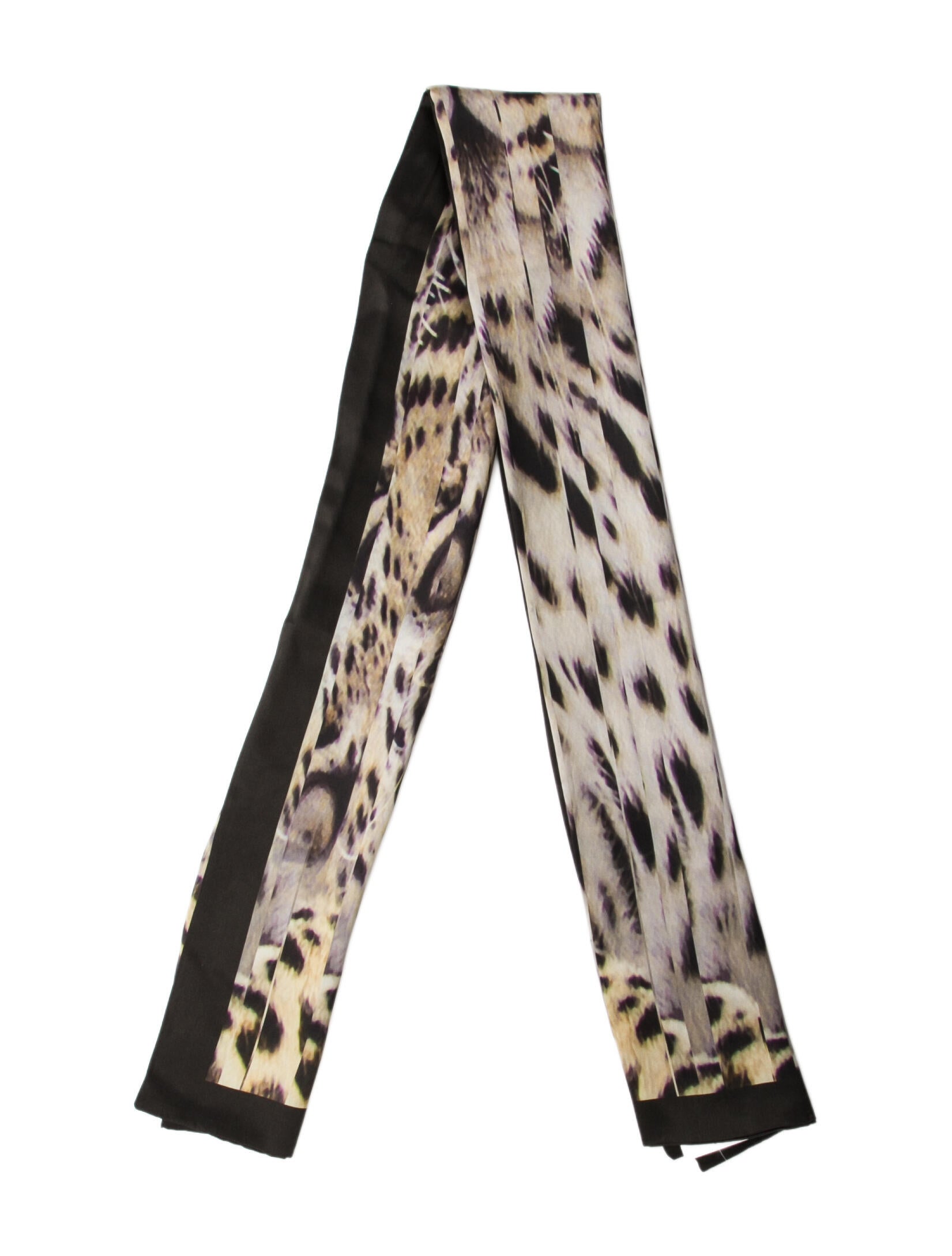 Roberto Cavalli Silk Animal Print Scarf